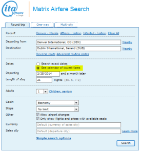 For International flights, if departing from a country other than the US, be sure to select USD from the Currency drop down, for ease of use, and to not get your hopes up for an insanely cheap flight, only to realize its in a diff currency. (I speak from experience on that one)
